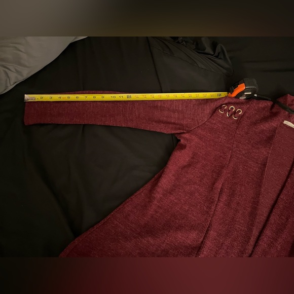 Women’s Fair Haven open front sweater with detailed shoulders in size large - Picture 9 of 9